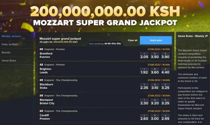 Mozzartbet Jackpot Prediction Kenya